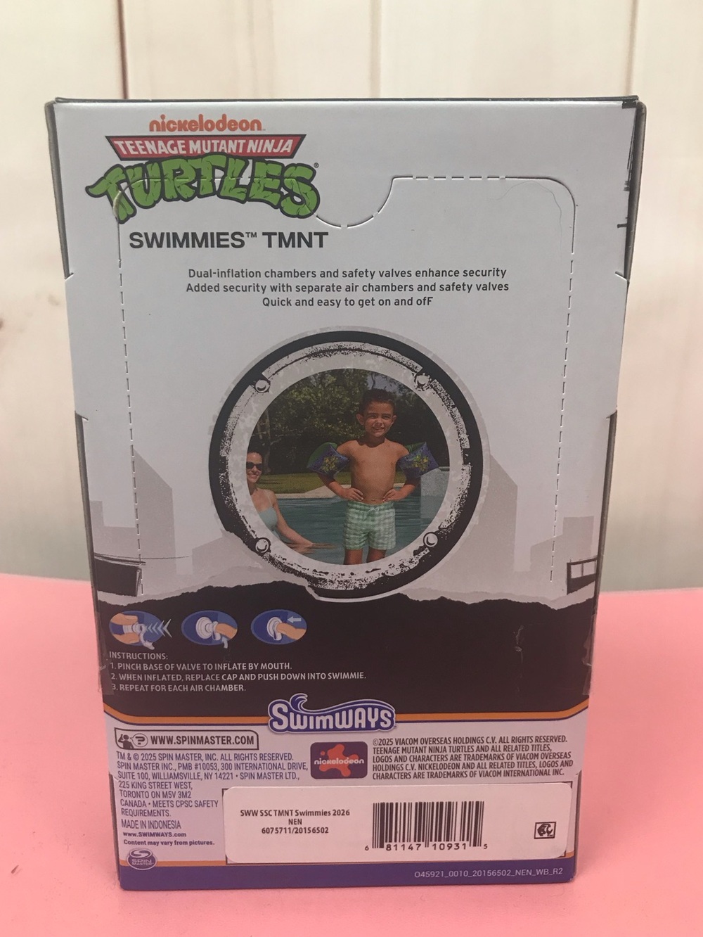 Teenage Mutant Ninja Turtles Blue Swimways Swim Arm Floaties size 3-5 year olds - Picture 3 of 3